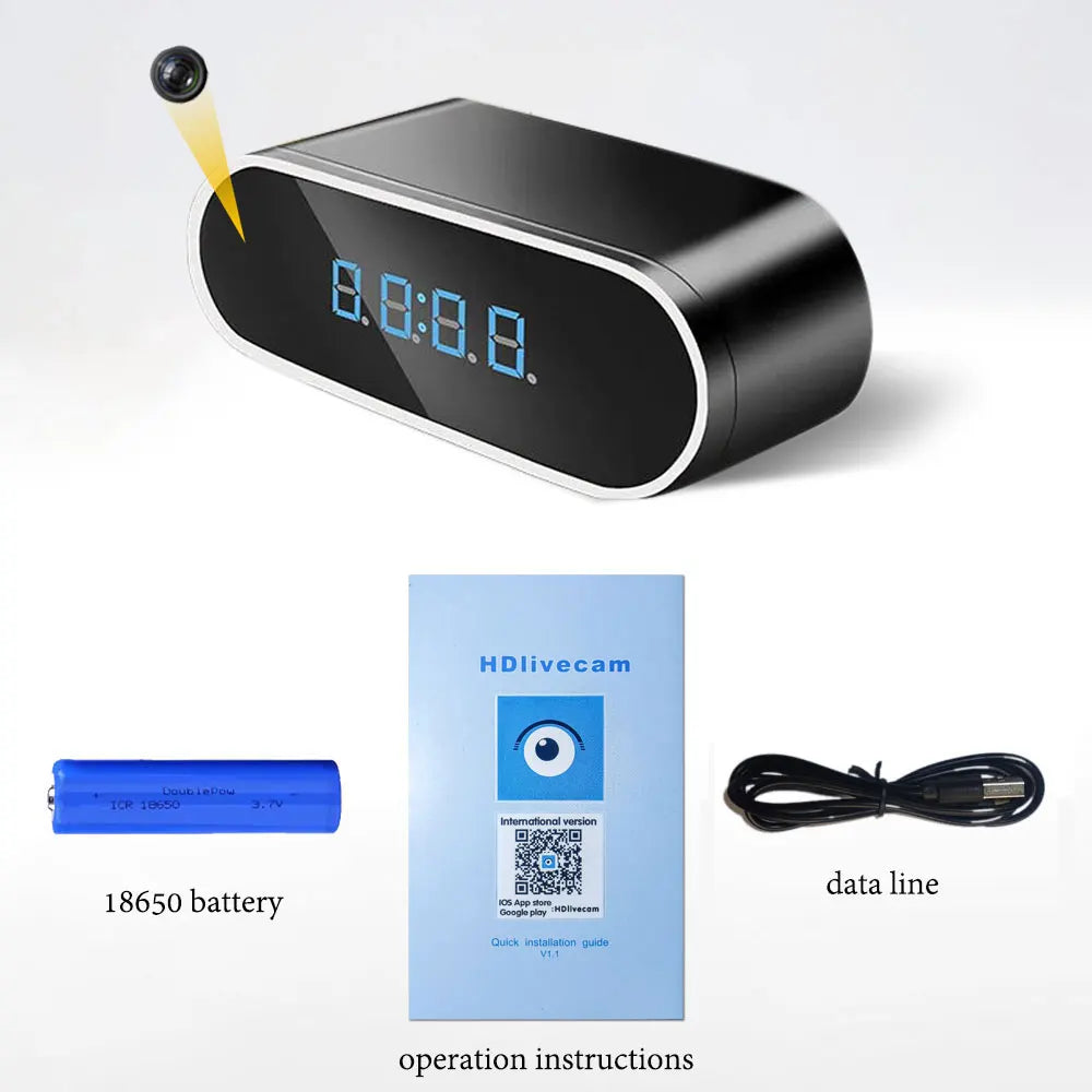4K HD WIFI Clock Camera 120degree Camera Micro Cam IR Night View Alarm Camcorder Digital Watch Video Mini DVR Oculta Small Cam SmartPursue™
