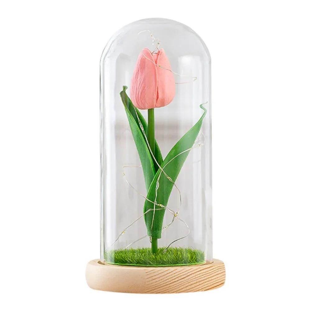 LED Glass Rose Tulip Ornament - SmartPursue™