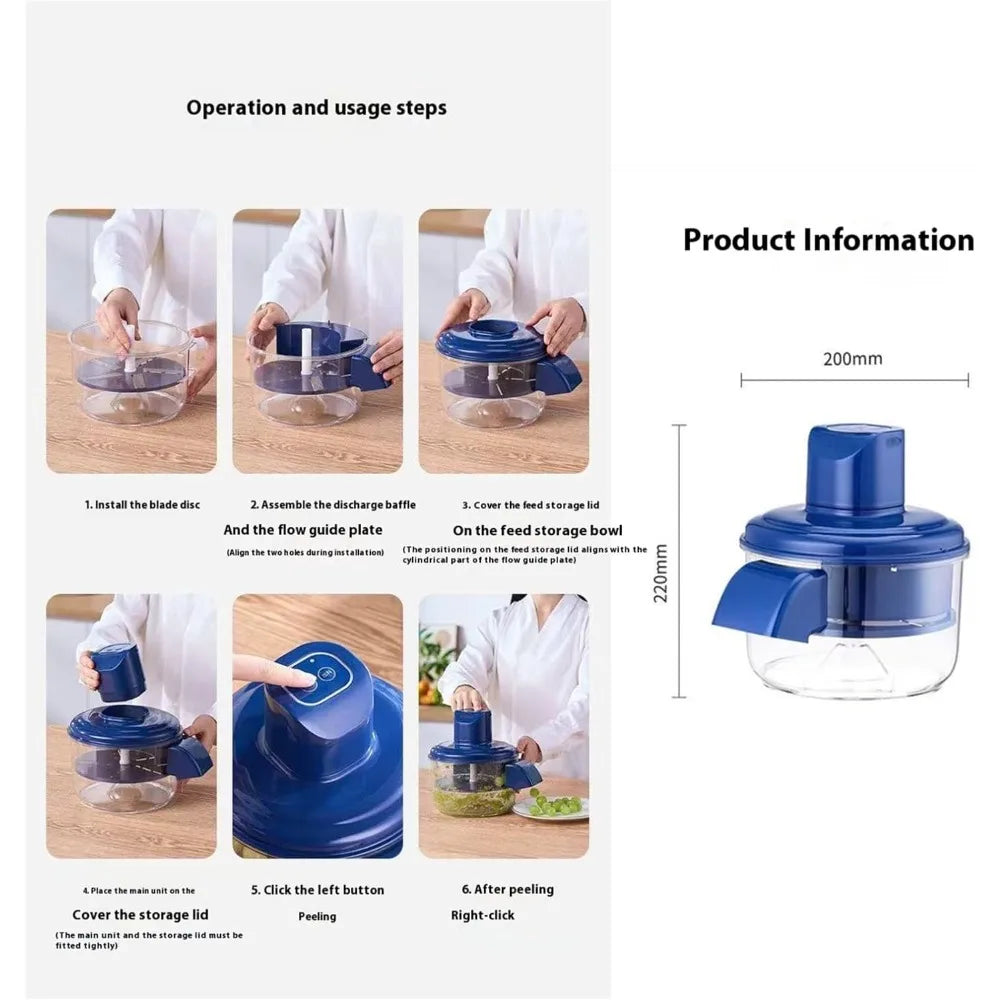 Rechargeable Fruit Peeler Fruit and Vegetable Electric Peeler Peeler Suitable for Grapes, Cherry Tomatoes, Garlic, Fruit Tools SmartPursue™