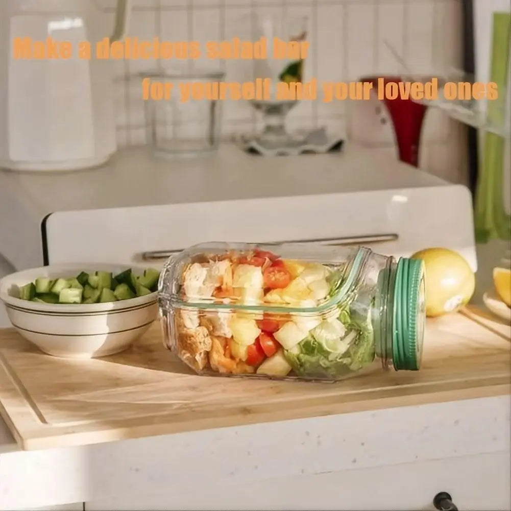 Salad Pod with Side Hatch – Leakproof Meal Prep Salad Container - SmartPursue™