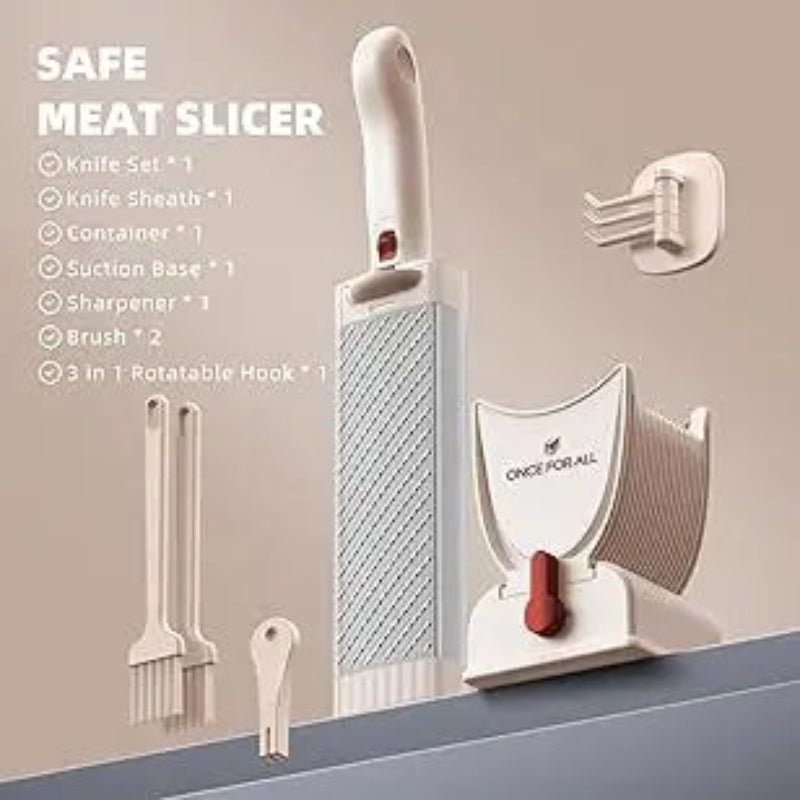 Manual Meat Slicer & Cleaver Set – Slice Strip & Cube Fresh Meat - SmartPursue™