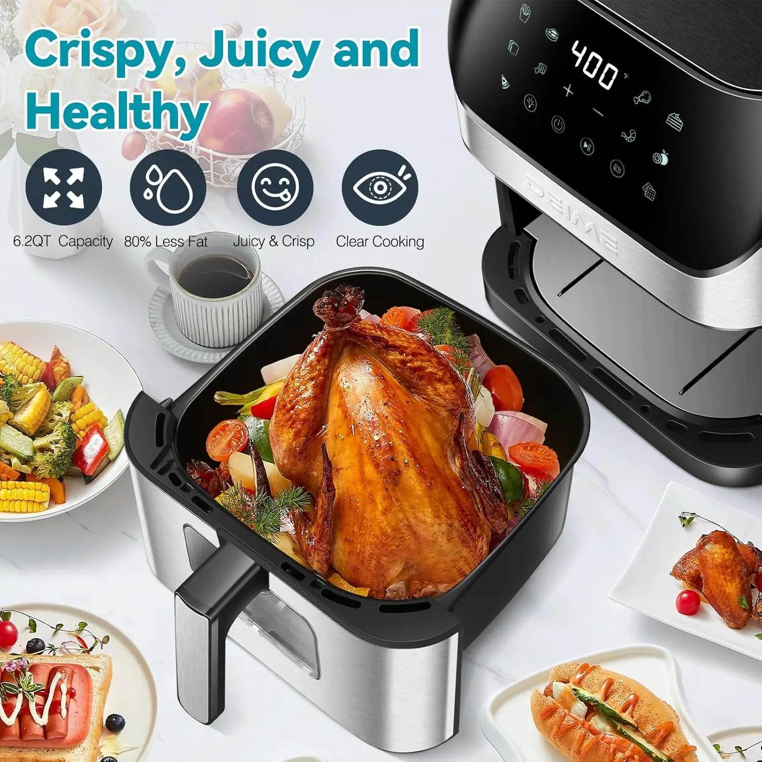 6.2QT Large Capacity Air Fryer - SmartPursue™