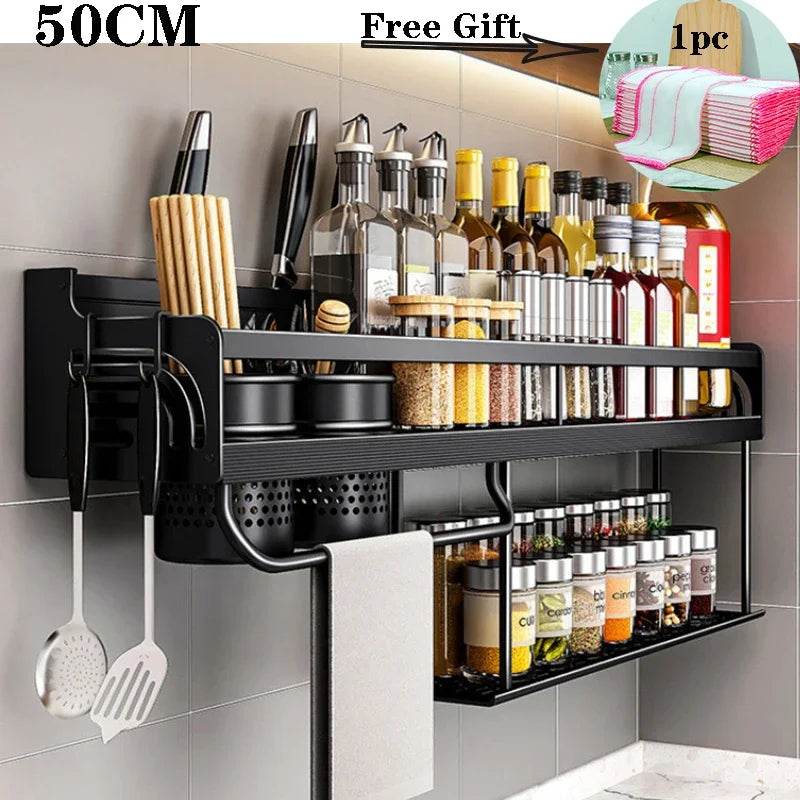 Wall-Mounted Kitchen Spice Rack Organizer - SmartPursue™