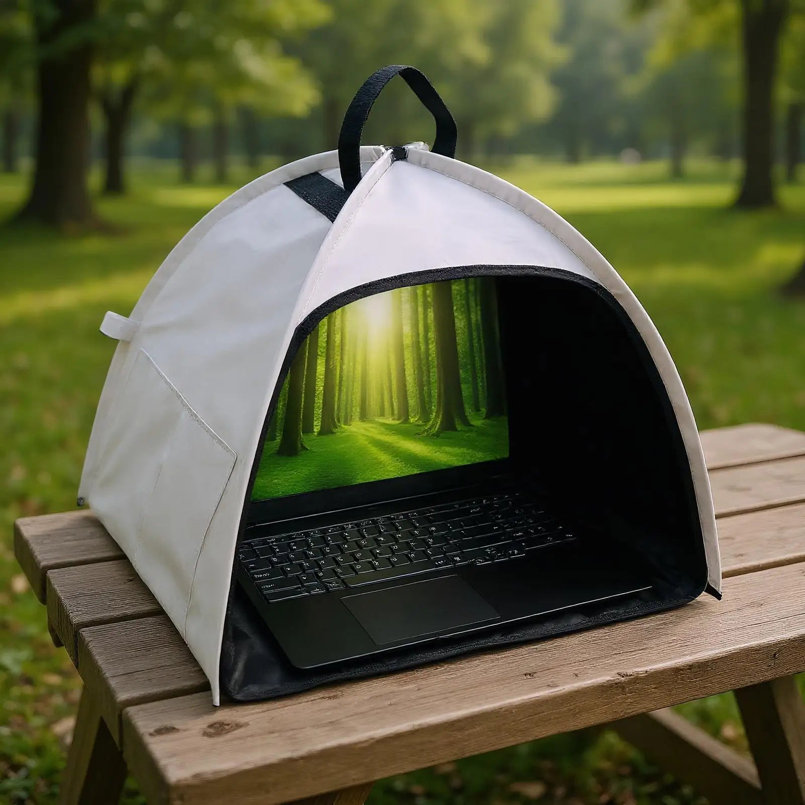 Foldable Laptop Sunshade & Privacy Cover – Anti-Glare Hood for 13–16 Inch Laptops