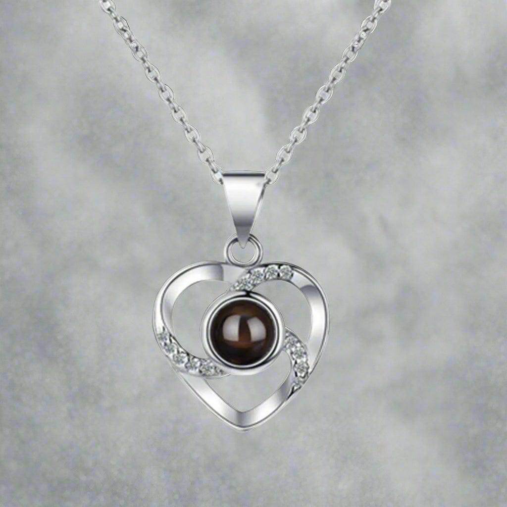 Hollow Zircon Love Necklace with Eternal Flower Gift Box - SmartPursue™