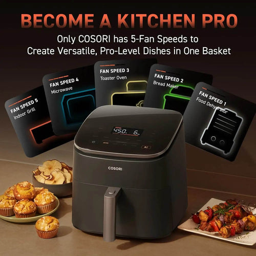 6-Quart Digital Air Fryer with TurboBlaze Technology - SmartPursue™