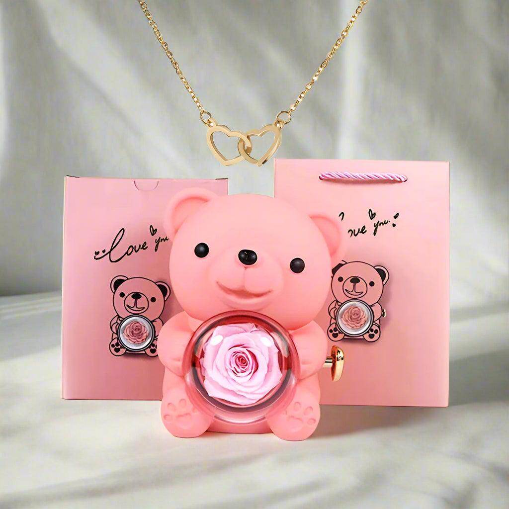Valentine's Day Rose Bear Necklace - SmartPursue™