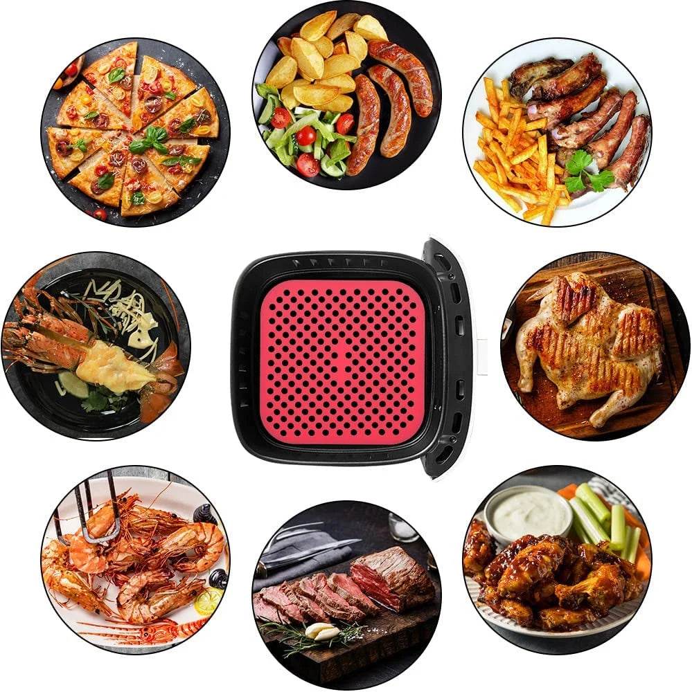Square Reusable Air Fryer Liners – Non-Stick, Heat-Resistant & Eco-Friendly - SmartPursue™