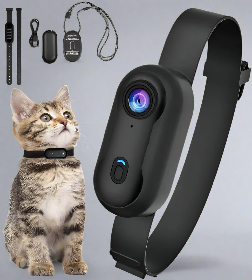 4K HD Mini Pet Collar Camera Wide Angle Lens 1080P FHD Portable Dog Cat Neck Camera Vlog Sport Action Body  WiFi Video Recording SmartPursue™