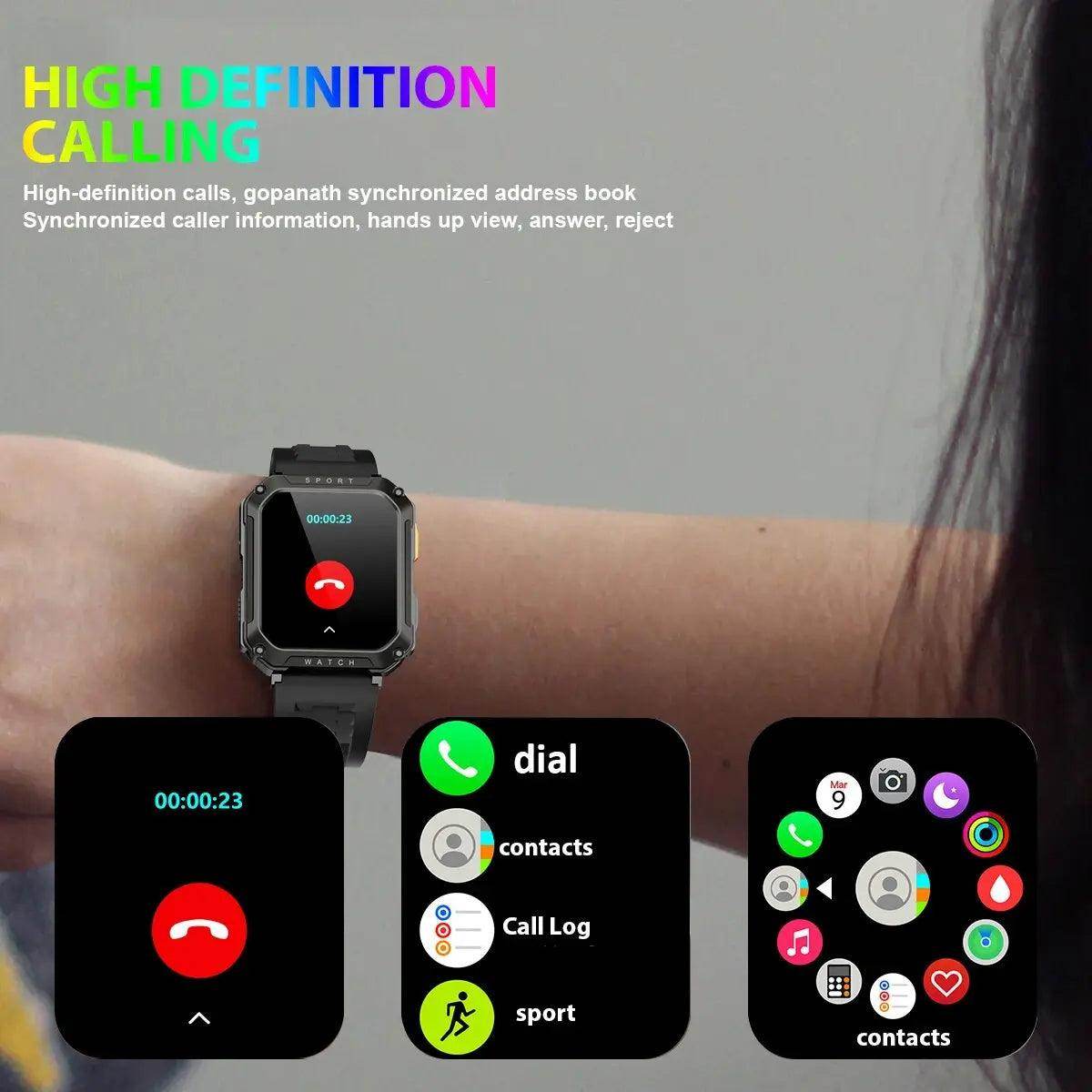 Mens Smart Watch with Bluetooth Call For Android - SmartPursue™