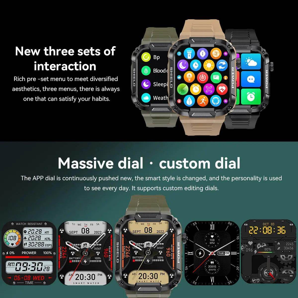 Military Android smartwatch for Men - SmartPursue™