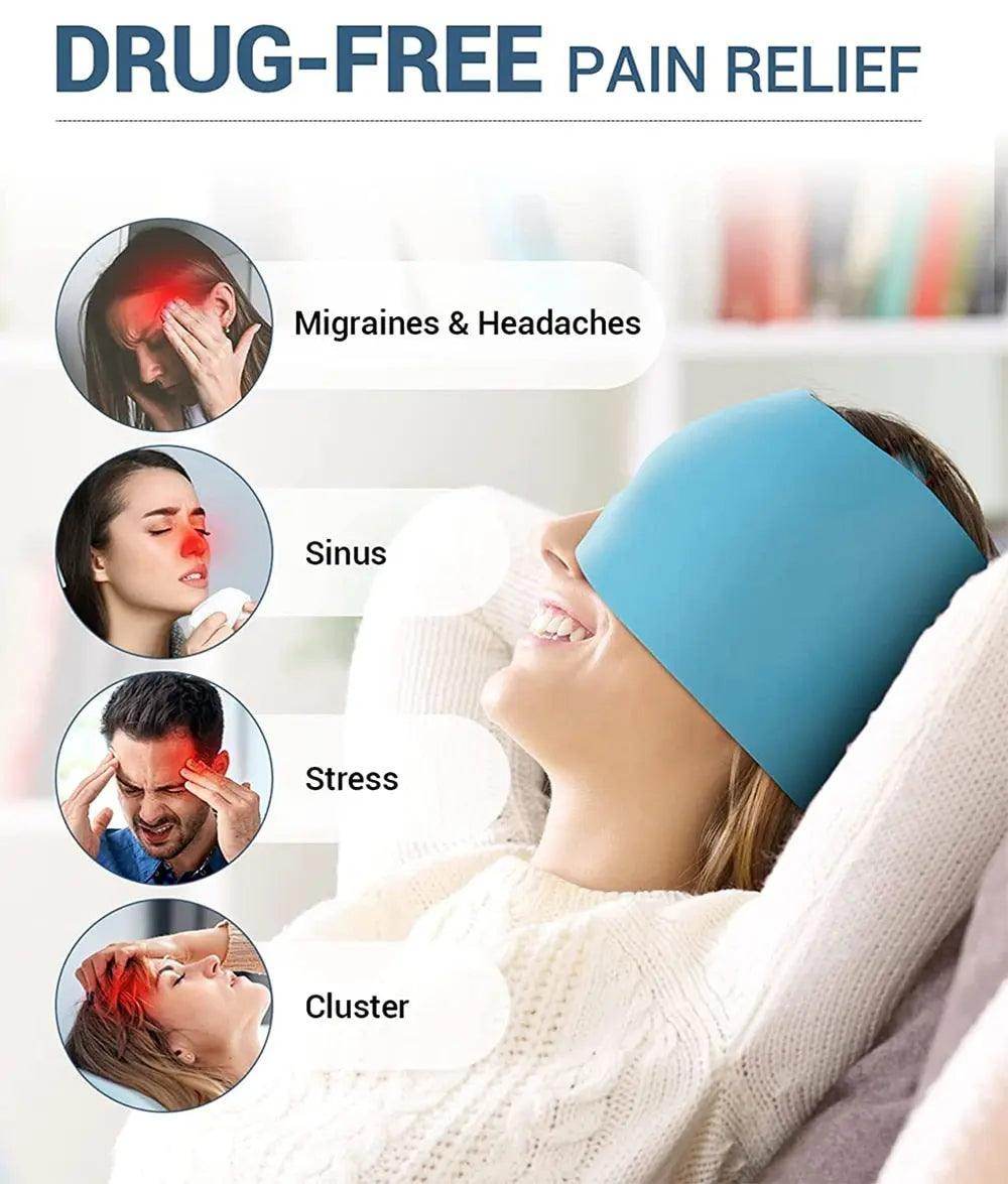 Migraine relief cap Headband with Cold Gel - SmartPursue™
