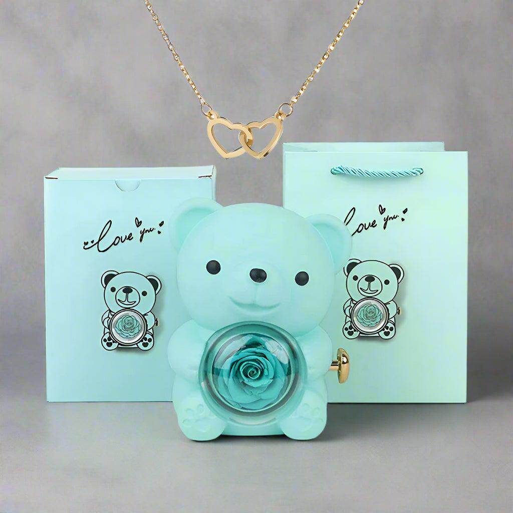 Valentine's Day Rose Bear Necklace - SmartPursue™