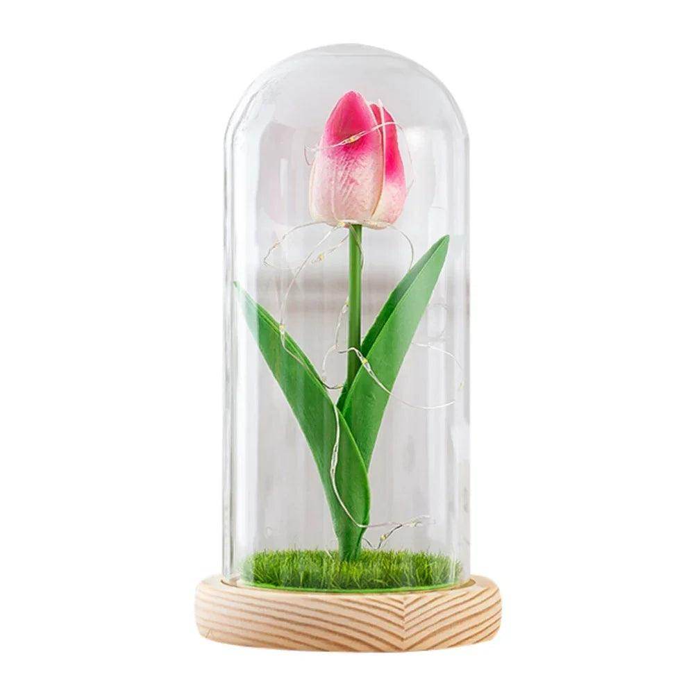 LED Glass Rose Tulip Ornament - SmartPursue™