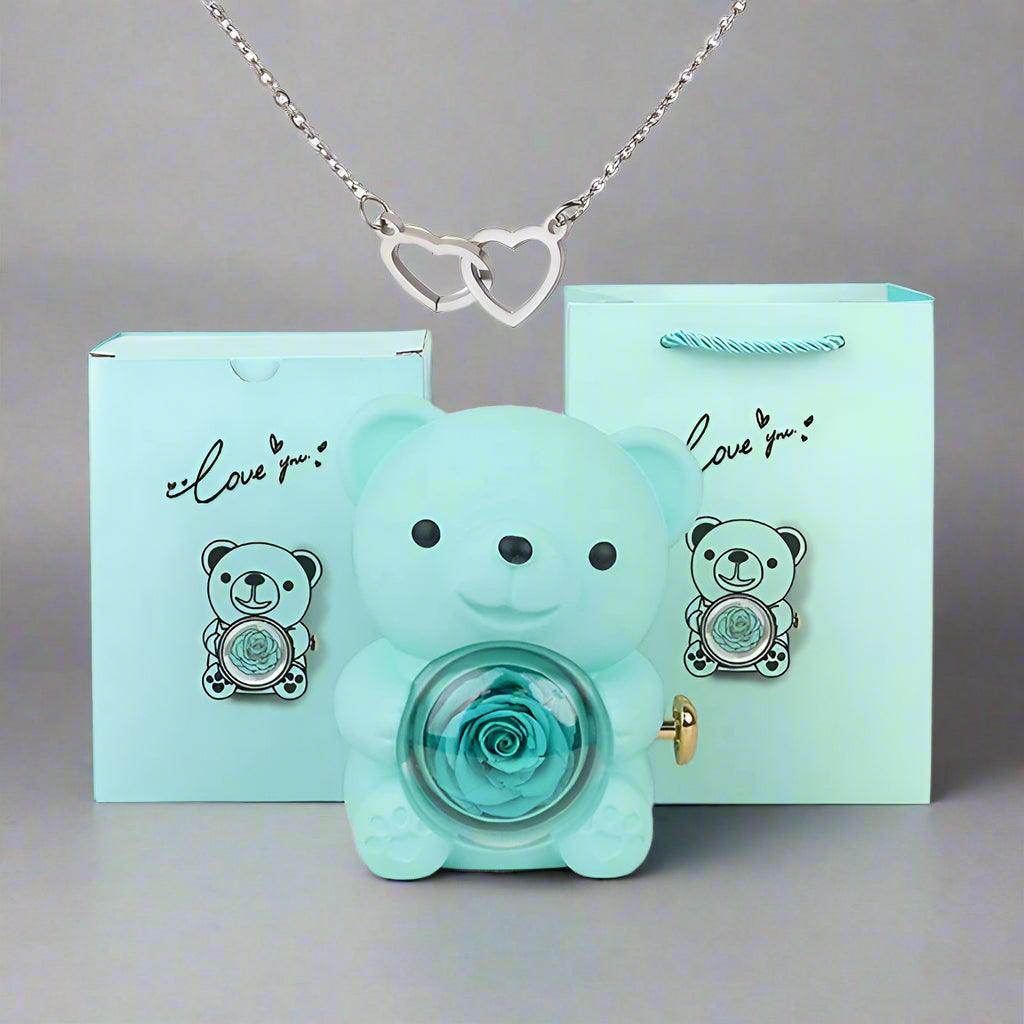 Valentine's Day Rose Bear Necklace - SmartPursue™