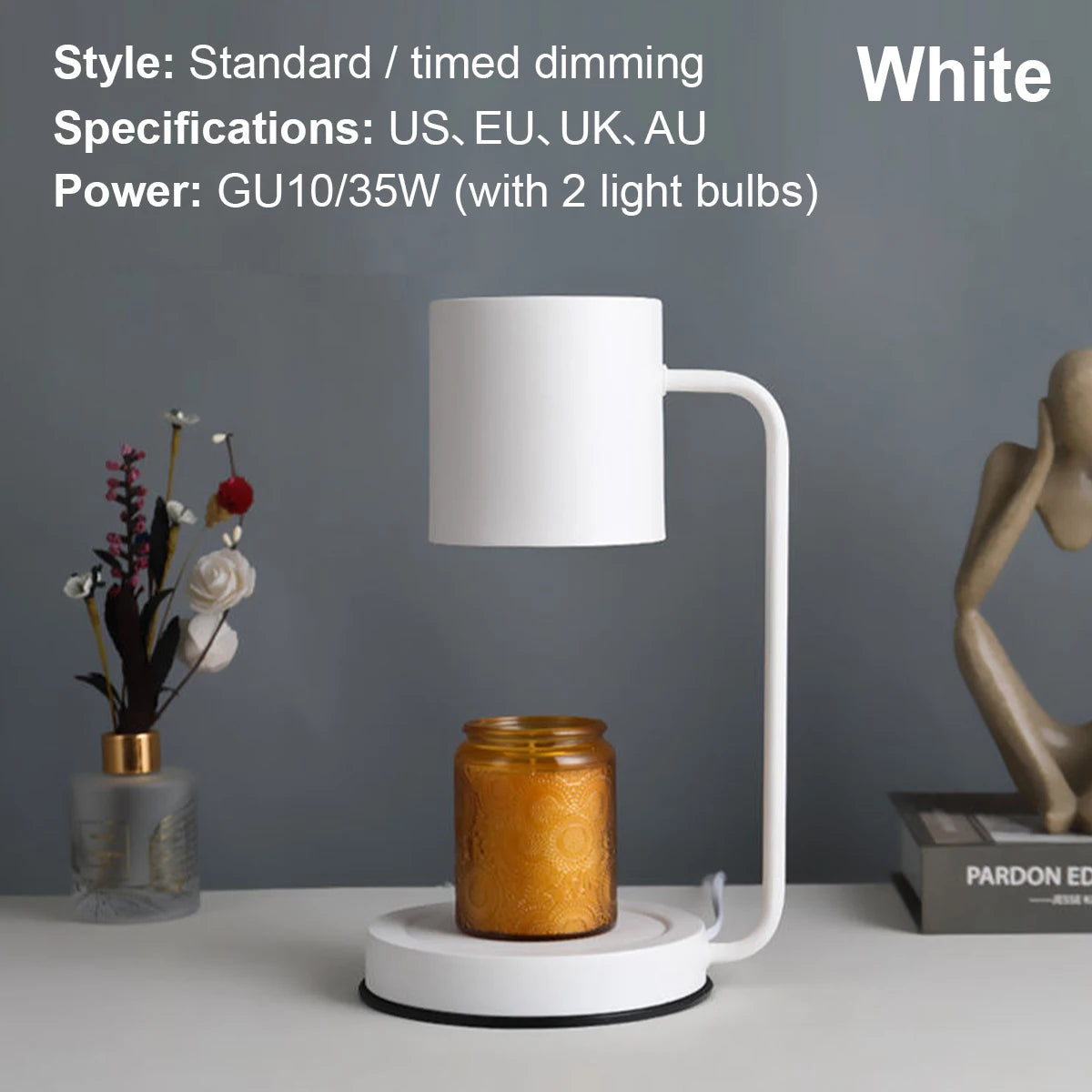 🕯 Candle Warmer Lamp – Touch Control Timer & Dimmer Wax Melt Lamp - SmartPursue™