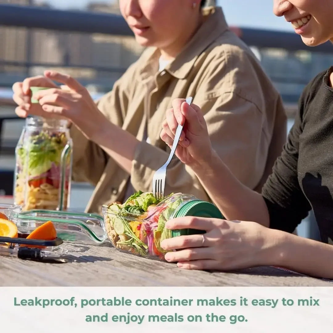 Salad Pod with Side Hatch – Leakproof Meal Prep Salad Container - SmartPursue™