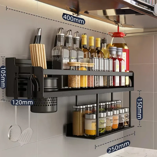 Wall-Mounted Kitchen Spice Rack Organizer - SmartFusion™