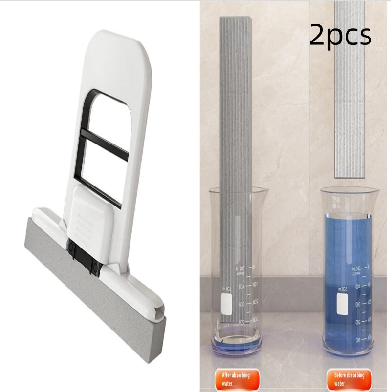 Mini trapeador de escritorio plegable de mano: herramienta de limpieza con esponja portátil