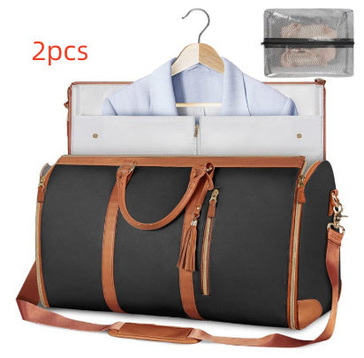 Large Capacity Travel Duffle Bag Women's Handbag Folding Suit Bag Waterproof Clothes Totes CJ