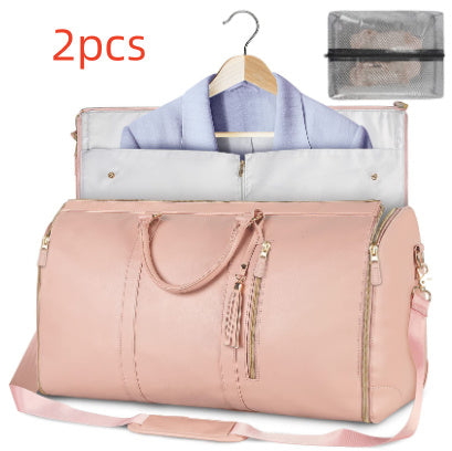 Large Capacity Travel Duffle Bag Women's Handbag Folding Suit Bag Waterproof Clothes Totes CJ