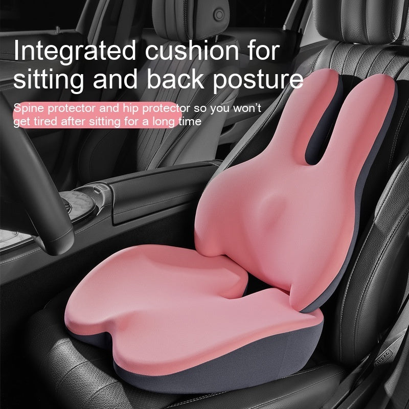 Car Heightening Cushion Backrest Lumber Pad Single Main Driving Thickened Cushion Driving Seat Short Four Seasons Universal CJ