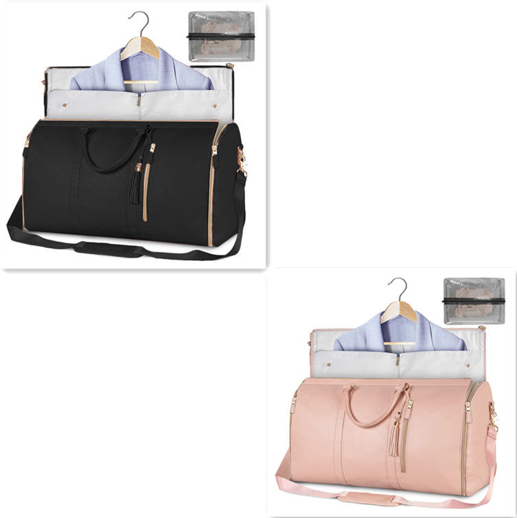 Large Capacity Travel Duffle Bag Women's Handbag Folding Suit Bag Waterproof Clothes Totes CJ