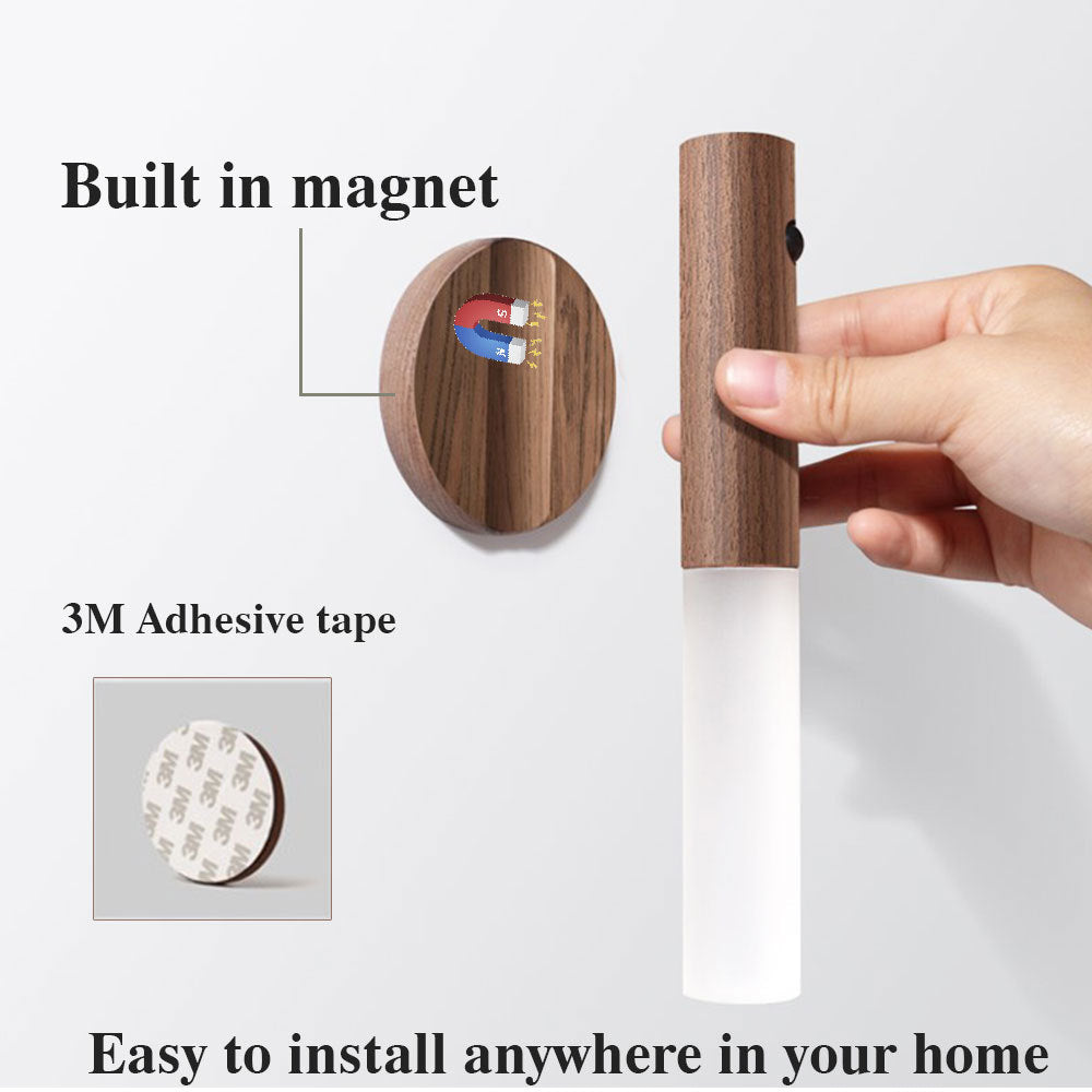 USB Magnetic Wood Motion Night Light CJ US