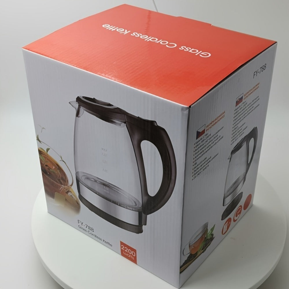 ☕ 1.7 L Glass Electric Kettle – Fast Boil with Stainless Steel Filter & Inner Lid - SmartPursue™