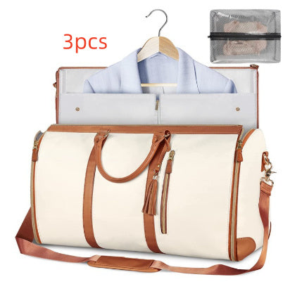 Large Capacity Travel Duffle Bag Women's Handbag Folding Suit Bag Waterproof Clothes Totes CJ