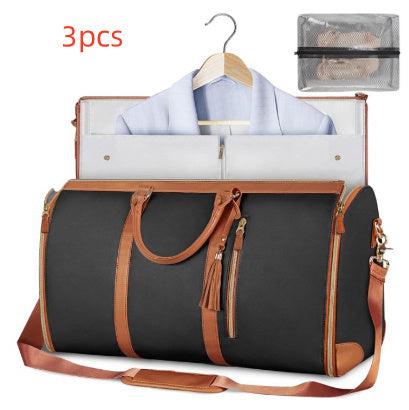 Large Capacity Travel Duffle Bag Women's Handbag Folding Suit Bag Waterproof Clothes Totes CJ