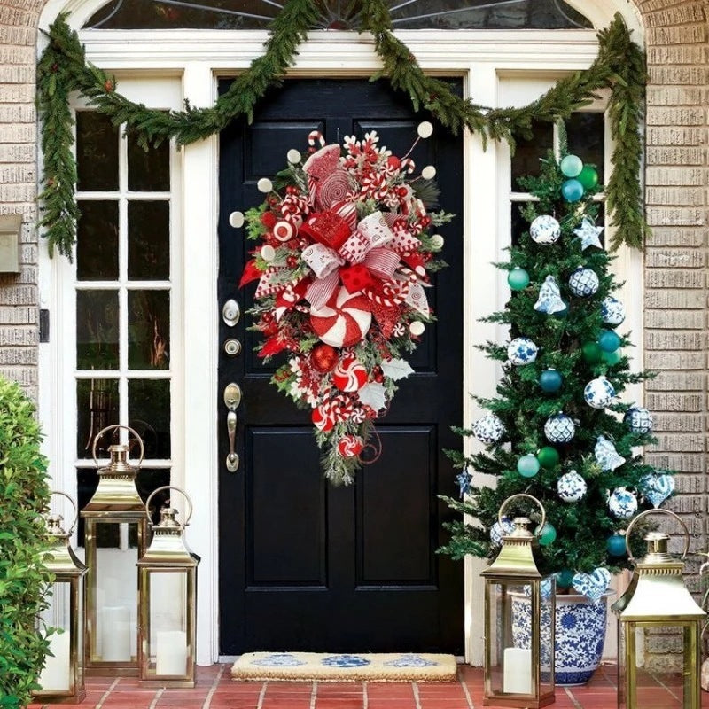 Christmas Upside Down Tree Door Wall Decoration CJ