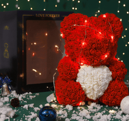 Valentine Foam Forever Rose Teddy Bear - SmartPursue™