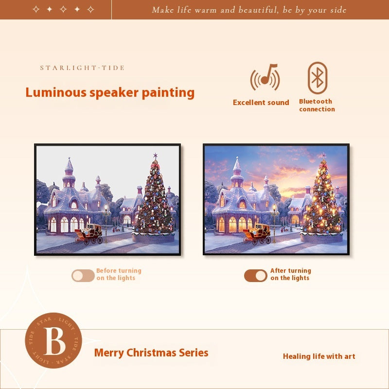 Christmas Small Gift Mini Bluetooth Speaker Painting CJ