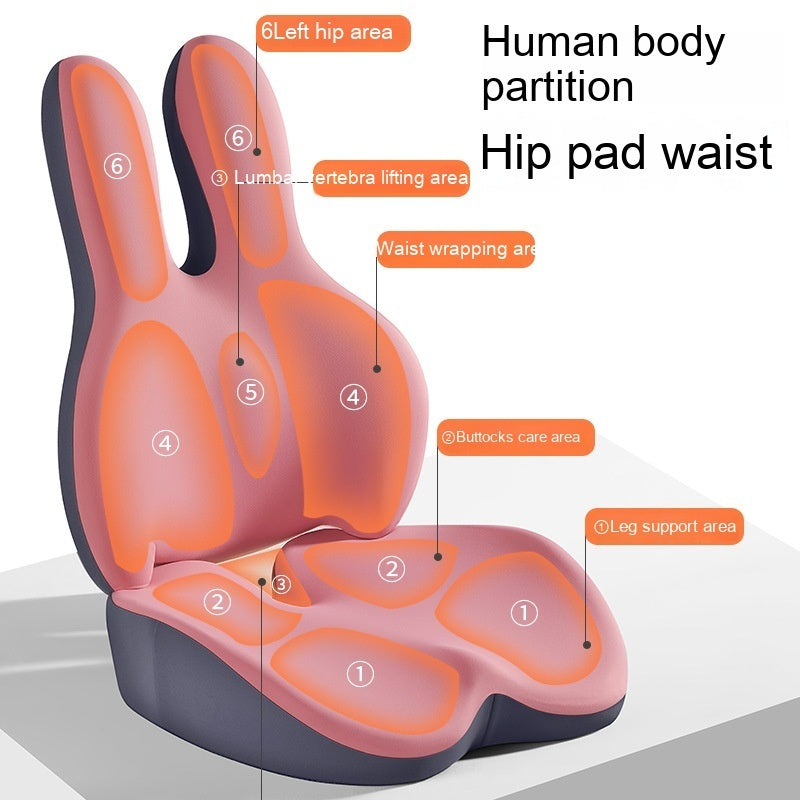 Car Heightening Cushion Backrest Lumber Pad Single Main Driving Thickened Cushion Driving Seat Short Four Seasons Universal CJ