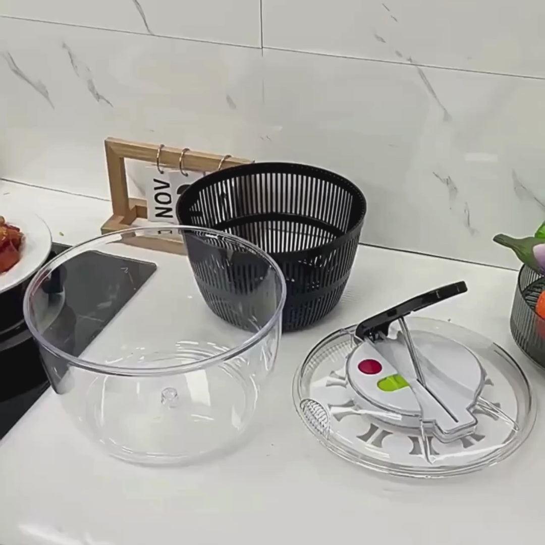 🥬 3L Vegetable Salad Spinner – Spin, Wash & Mix in One Tool